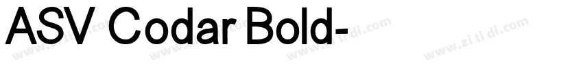 ASV Codar Bold字体转换